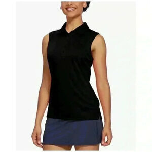 BNWT CQC Sports  Black Sleeveless Golf Shirt Size XL